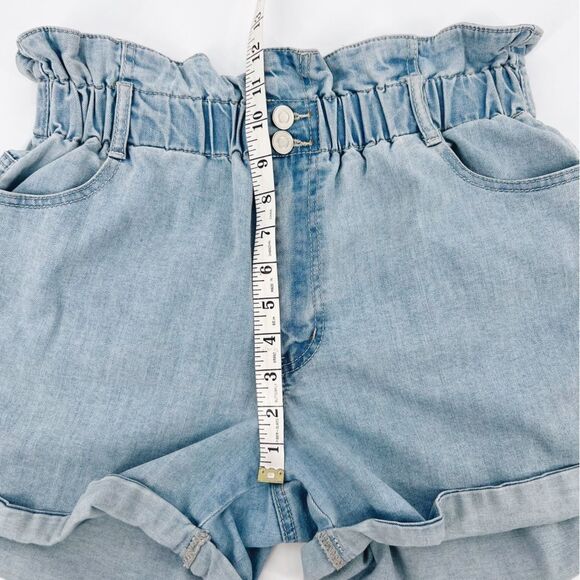 American Bazi High Waisted Paperbag Denim Shorts M - Picture 9 of 11